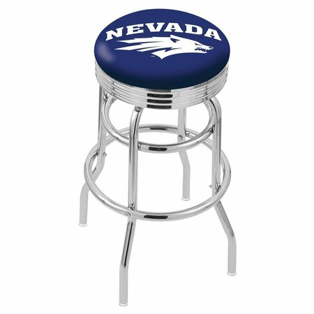 25 Chrome 2-Ring Nevada Swivel Bar Stool,Accent Ring